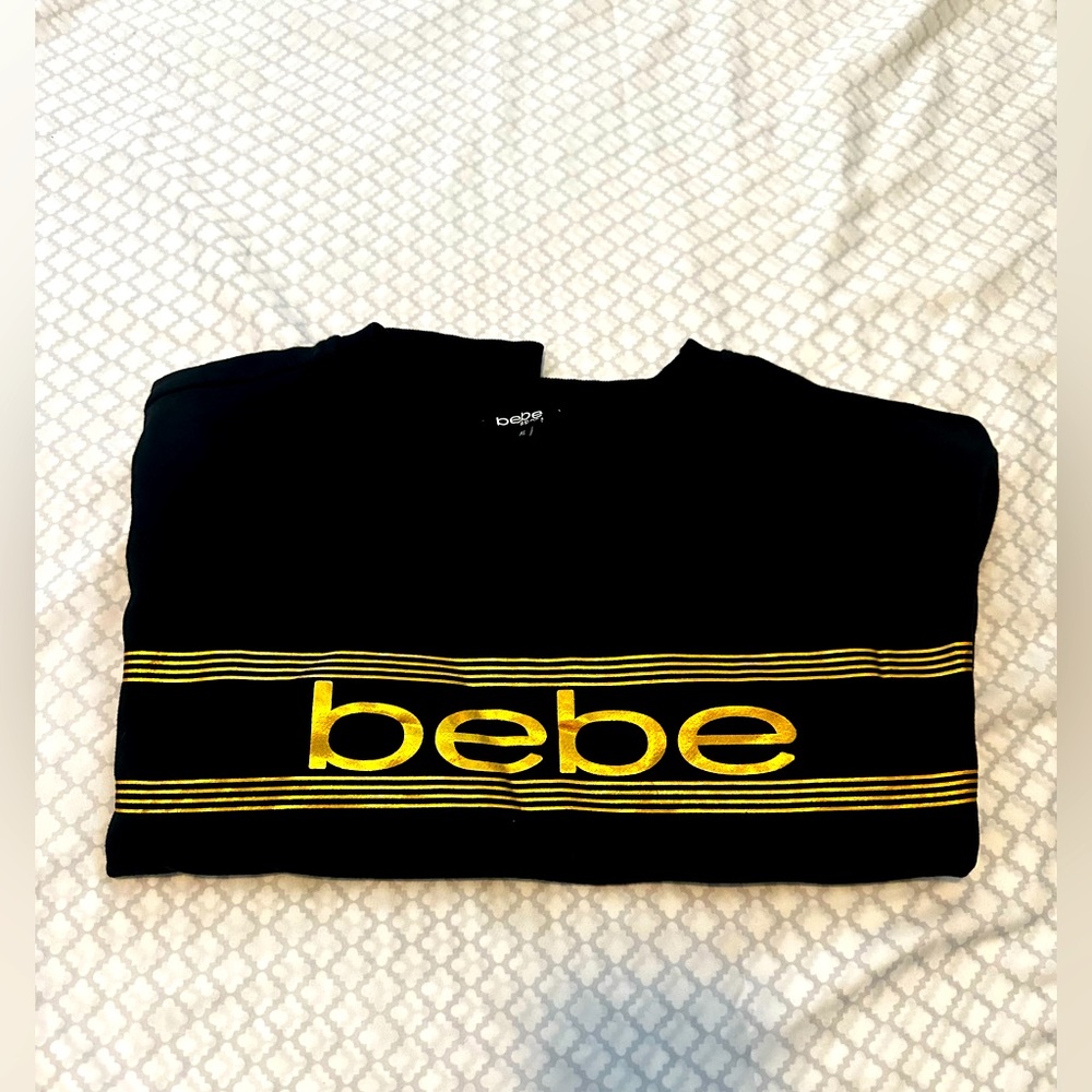 BEBE  sport logo print sweater shirt